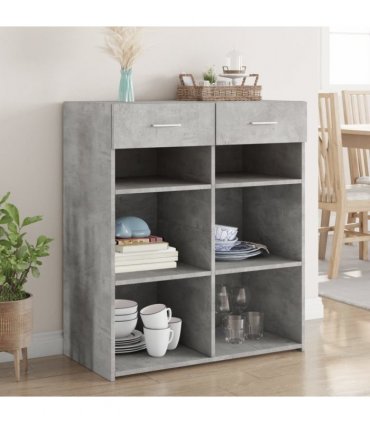 vidaXL Sideboard Concrete Grey 80x42,5x93 cm Engineered Wood