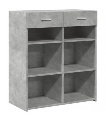 vidaXL Sideboard Concrete Grey 80x42,5x93 cm Engineered Wood