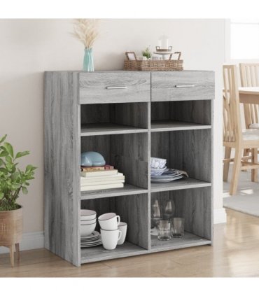 vidaXL Sideboard Grey Sonoma 80x42,5x93 cm Engineered Wood