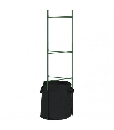 vidaXL Tomato Cages with Plant Bags 4 pcs 116 cm Steel and PP