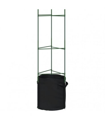 vidaXL Tomato Cages with Plant Bags 4 pcs 116 cm Steel and PP