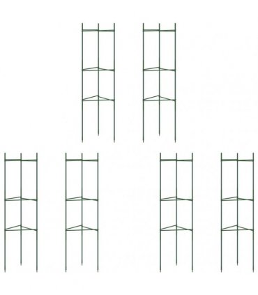 vidaXL Tomato Cages 6 pcs 116 cm Steel and PP