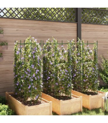 vidaXL Tomato Cages 6 pcs 116 cm Steel and PP