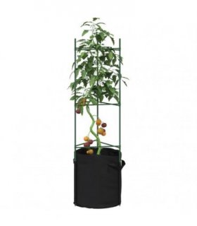 vidaXL Tomato Cages with Plant Bags 6 pcs 116 cm Steel and PP