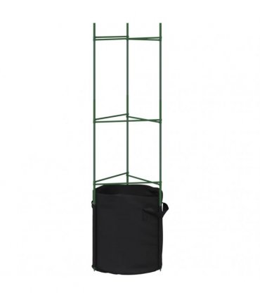 vidaXL Tomato Cages with Plant Bags 6 pcs 116 cm Steel and PP