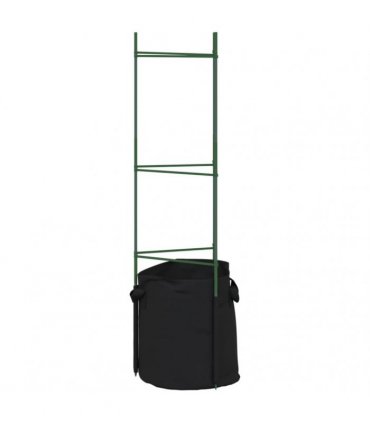 vidaXL Tomato Cages with Plant Bags 8 pcs 116 cm Steel and PP