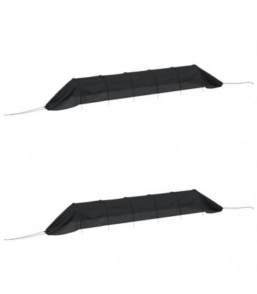 vidaXL Netting Tunnels 2 pcs Black Steel and Polyethylene