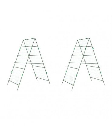vidaXL Garden Trellises for Climbing Plants 2 pcs A-Frame Steel