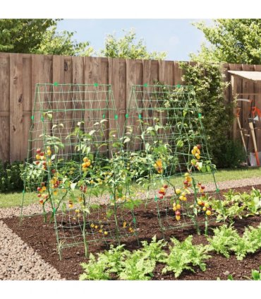 vidaXL Garden Trellises for Climbing Plants 2 pcs A-Frame Steel