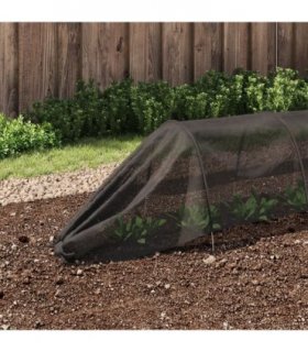 vidaXL Netting Tunnels 3 pcs Black Steel and Polyethylene