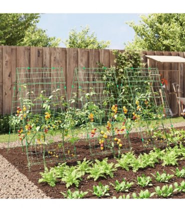vidaXL Garden Trellises for Climbing Plants 3 pcs A-Frame Steel