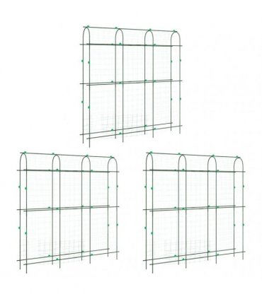 vidaXL Garden Trellises for Climbing Plants 3 pcs U-Shape Steel