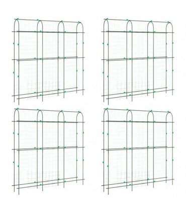 vidaXL Garden Trellises for Climbing Plants 4 pcs U-Shape Steel