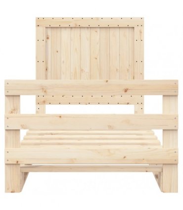 vidaXL Bed Frame without Mattress with Headboard 100x200 cm Solid Wood