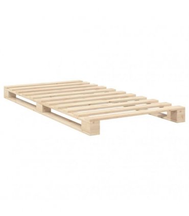 vidaXL Bed Frame without Mattress with Headboard 100x200 cm Solid Wood
