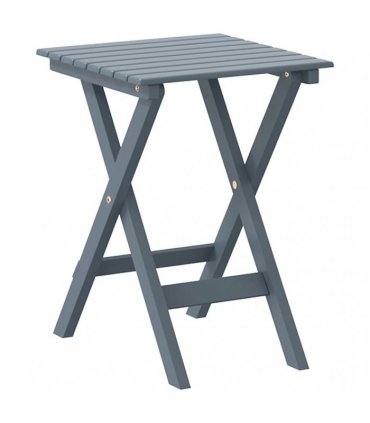 vidaXL Rocking Chairs 2pcs with Foldable Table Grey Solid Wood Poplar