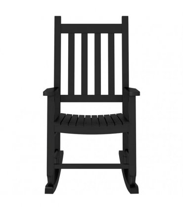 vidaXL Rocking Chairs for Children 2 pcs Black Solid Wood Poplar