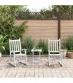 vidaXL Rocking Chairs for Children 2 pcs White Solid Wood Poplar