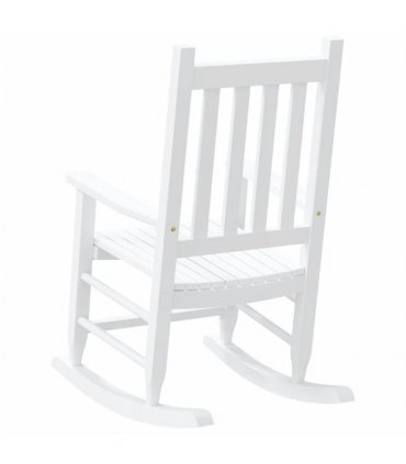 vidaXL Rocking Chairs for Children 2 pcs White Solid Wood Poplar