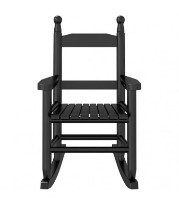 vidaXL Rocking Chairs for Children 2 pcs Black Solid Wood Poplar