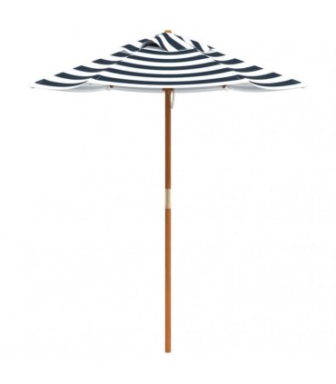 vidaXL Picnic Table for 4 Kids with Umbrella Solid Wood Fir