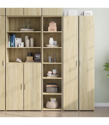 vidaXL Highboard Sonoma Oak 40x41x185 cm Engineered Wood