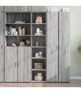 vidaXL Highboard Grey Sonoma 40x41x185 cm Engineered Wood