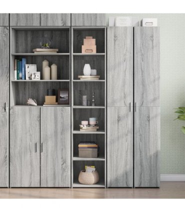 vidaXL Highboard Grey Sonoma 40x41x185 cm Engineered Wood