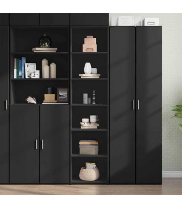 vidaXL Highboard Black 45x41x185 cm Engineered Wood
