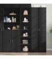 vidaXL Highboard Black 45x41x185 cm Engineered Wood