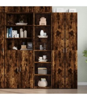 vidaXL Highboard Smoked Oak 45x41x185 cm Engineered Wood