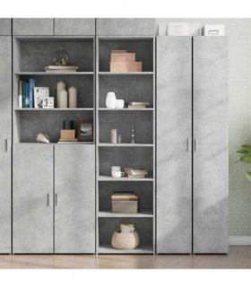 vidaXL Highboard Concrete Grey 50x41x185 cm Engineered Wood