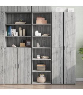 vidaXL Highboard Grey Sonoma 50x41x185 cm Engineered Wood