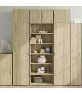 vidaXL Highboard Sonoma Oak 70x41x185 cm Engineered Wood