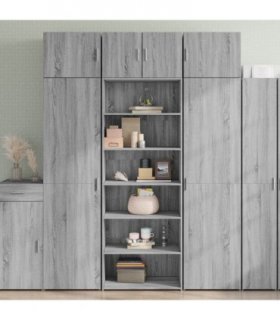 vidaXL Highboard Grey Sonoma 70x41x185 cm Engineered Wood