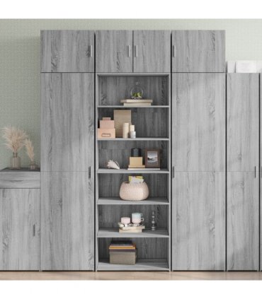 vidaXL Highboard Grey Sonoma 70x41x185 cm Engineered Wood