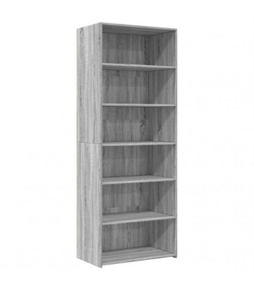 vidaXL Highboard Grey Sonoma 70x41x185 cm Engineered Wood