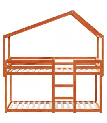 vidaXL Bunk Bed without Mattress Wax Brown 90x200 cm Solid Wood Pine