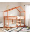 vidaXL Bunk Bed without Mattress Wax Brown 90x190 cm Solid Wood Pine