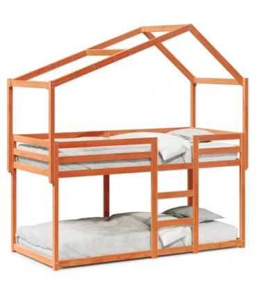 vidaXL Bunk Bed without Mattress Wax Brown 90x190 cm Solid Wood Pine