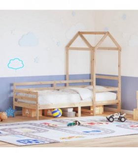 vidaXL Day Bed with Roof without Mattress 80x200 cm Solid Wood