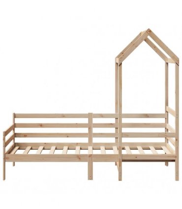 vidaXL Day Bed with Roof without Mattress 80x200 cm Solid Wood