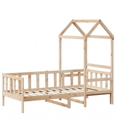 vidaXL Day Bed with Roof without Mattress 80x200 cm Solid Wood