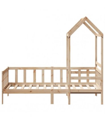 vidaXL Day Bed with Roof without Mattress 80x200 cm Solid Wood