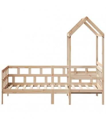 vidaXL Day Bed with Roof without Mattress 80x200 cm Solid Wood