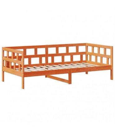 vidaXL Day Bed with Roof without Mattress Wax Brown 80x200 cm