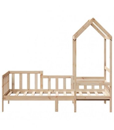 vidaXL Day Bed with Roof without Mattress 80x200 cm Solid Wood