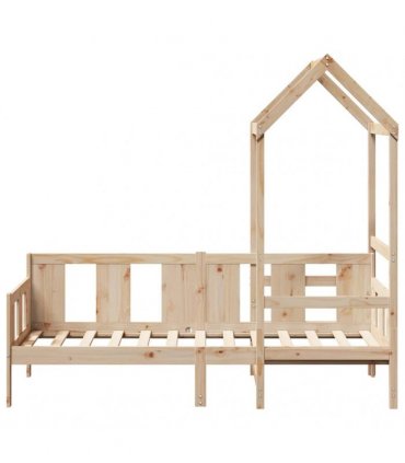 vidaXL Day Bed with Roof without Mattress 80x200 cm Solid Wood
