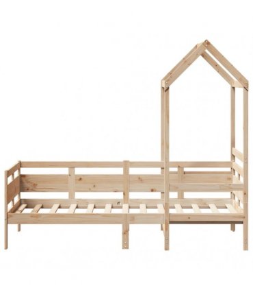 vidaXL Day Bed with Roof without Mattress 80x200 cm Solid Wood