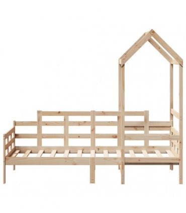 vidaXL Day Bed with Roof without Mattress 80x200 cm Solid Wood